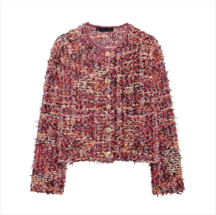 2025 Knitted Cardigans for Woman Textured Cropped Jackets for Women Long Sleeve Button Cardigan Women Streetwear Knitwears
2025 Knitted Cardigans for Woman Textured Cropped Jackets for Women Long Sleeve Button Cardigan Women Streetwear Knitwears