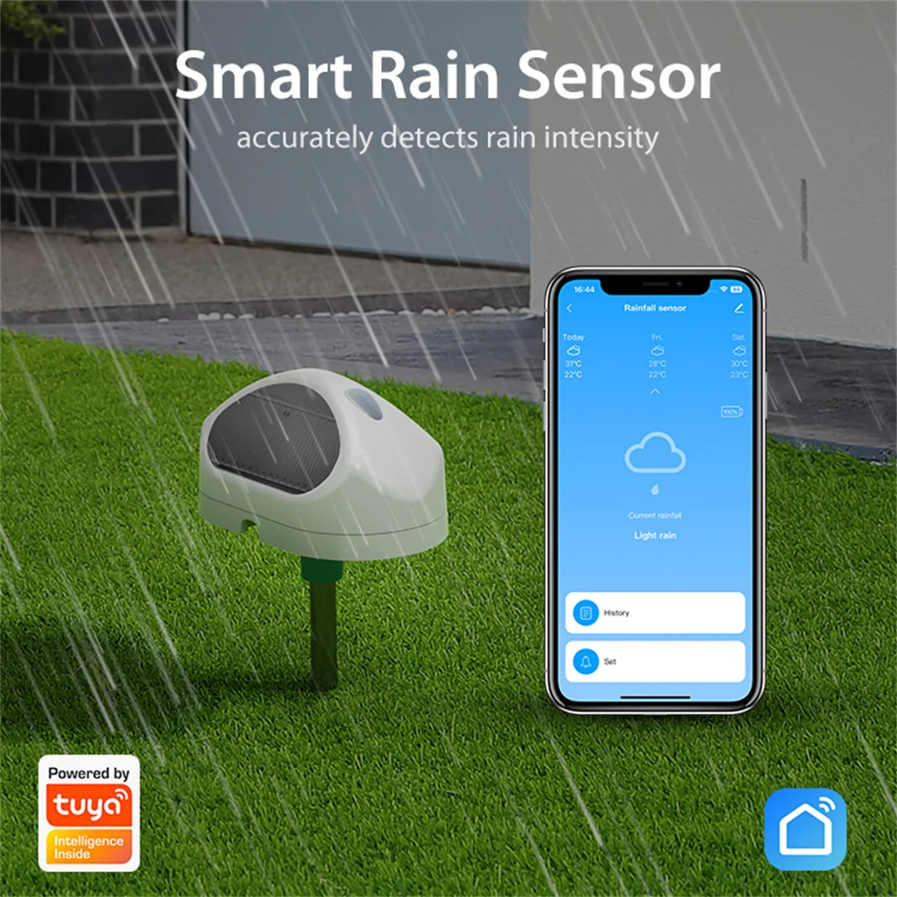 Tuya WiFi Rain Sensor Rainfall Duration Detection Outdoor Waterproof Battery Powered For Smart Life App Control Home Automation
Tuya WiFi Rain Sensor Rainfall Duration Detection Outdoor Waterproof Battery Powered For Smart Life App Control Home Automation