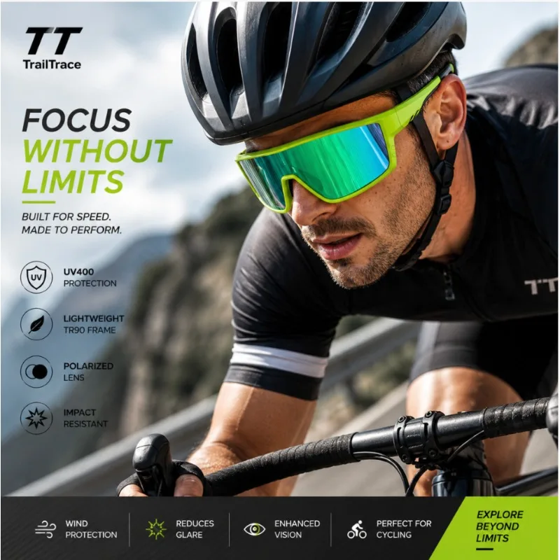 Sports glasses UV400 protective cycling sunglasses with TR90 frame for outdoor running and safety
Sports glasses UV400 protective cycling sunglasses with TR90 frame for outdoor running and safety