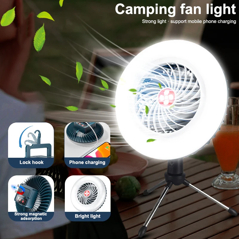 10000mAh Rechargeable Camping Light Tent Fan Lamp Portable Fan Lantern Multifunctional Waterproof Night Market Booth Lamp
10000mAh Rechargeable Camping Light Tent Fan Lamp Portable Fan Lantern Multifunctional Waterproof Night Market Booth Lamp