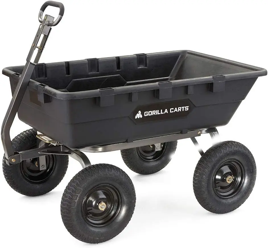 Прочная садовая тележка для самосвала из полипропилена Gorilla Carts, универсальная тележка со стальным каркасом, вместимость 1500 фунтов,
Прочная садовая тележка для самосвала из полипропилена Gorilla Carts, универсальная тележка со стальным каркасом, вместимость 1500 фунтов,