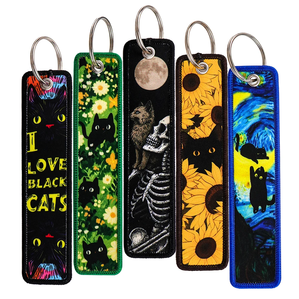 Embroidered Flower Black Cat Key Tags Keychain for Car Motorcycles Kawaii Keyring Men Women Fashion Jewelry Accessories 1pc
Embroidered Flower Black Cat Key Tags Keychain for Car Motorcycles Kawaii Keyring Men Women Fashion Jewelry Accessories 1pc