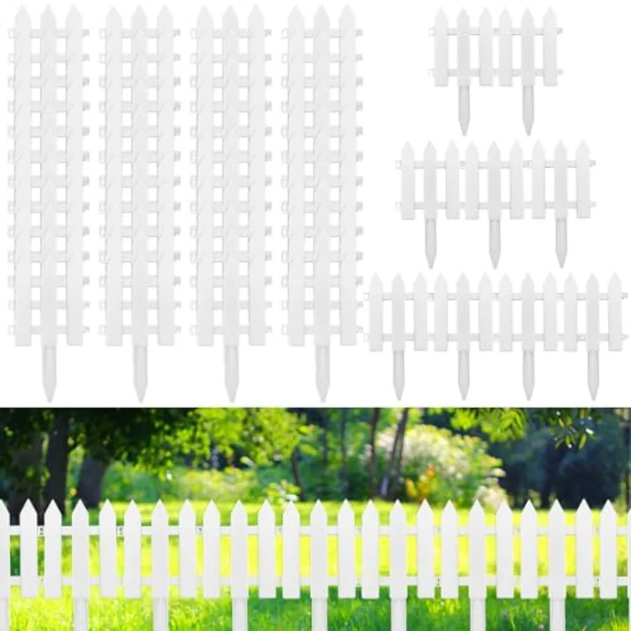 Pack White Classic Garden Fence Panels with Fence Inserts, 6.69'' L x 7.87'' H
Pack White Classic Garden Fence Panels with Fence Inserts, 6.69'' L x 7.87'' H