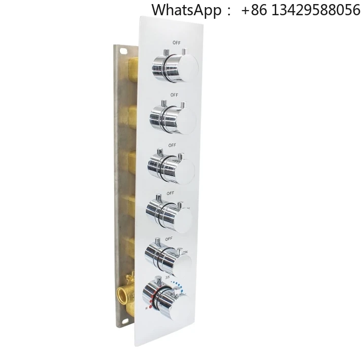 5 Way Shower Diverter Valve Brass Chrome Thermostatic Mixing Valve
5 Way Shower Diverter Valve Brass Chrome Thermostatic Mixing Valve