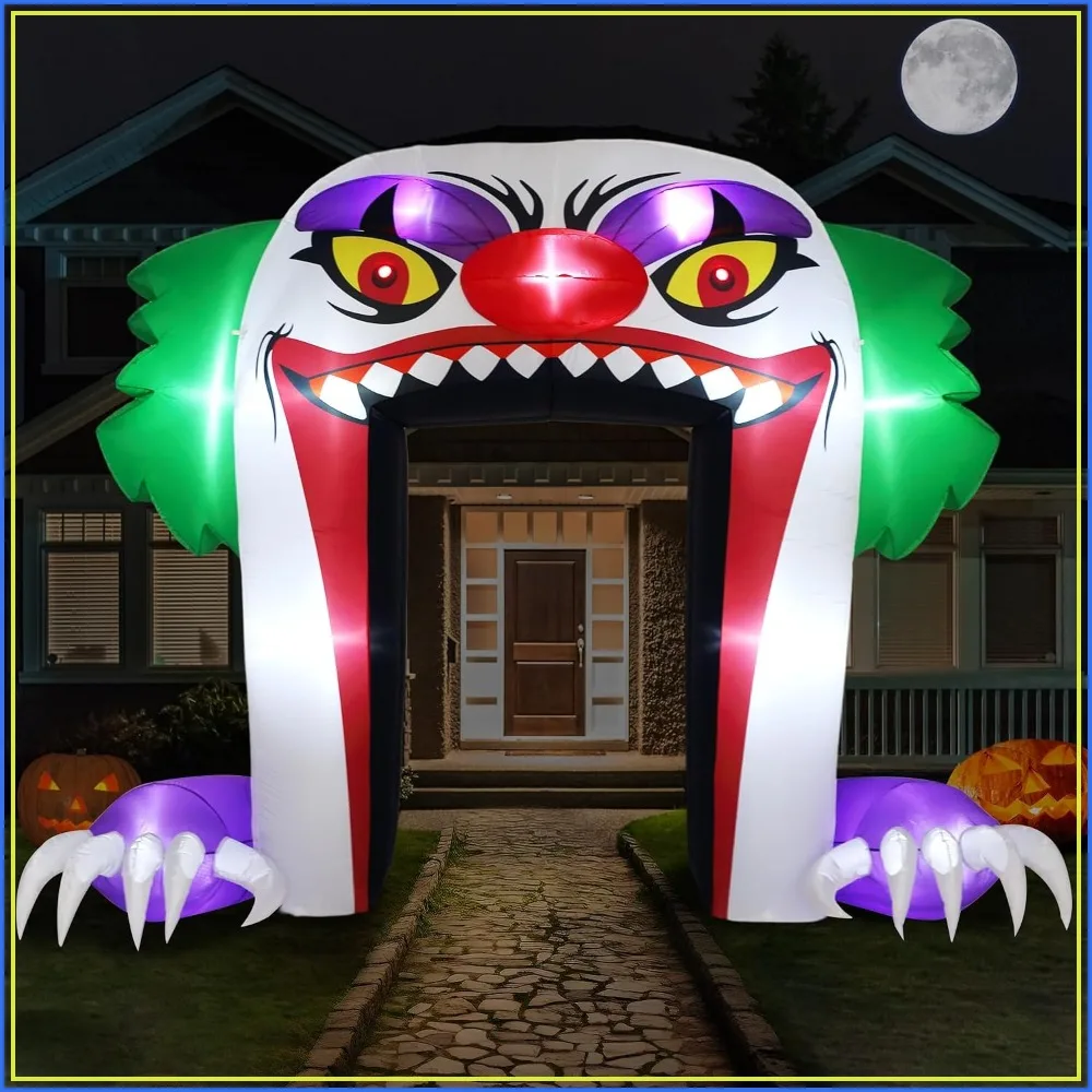 Giant 10 FT Halloween Inflatables Clown Archway Outdoor Decorations, Scary Arch Blow Up Yard Decor for Front Lawn Garden
Giant 10 FT Halloween Inflatables Clown Archway Outdoor Decorations, Scary Arch Blow Up Yard Decor for Front Lawn Garden