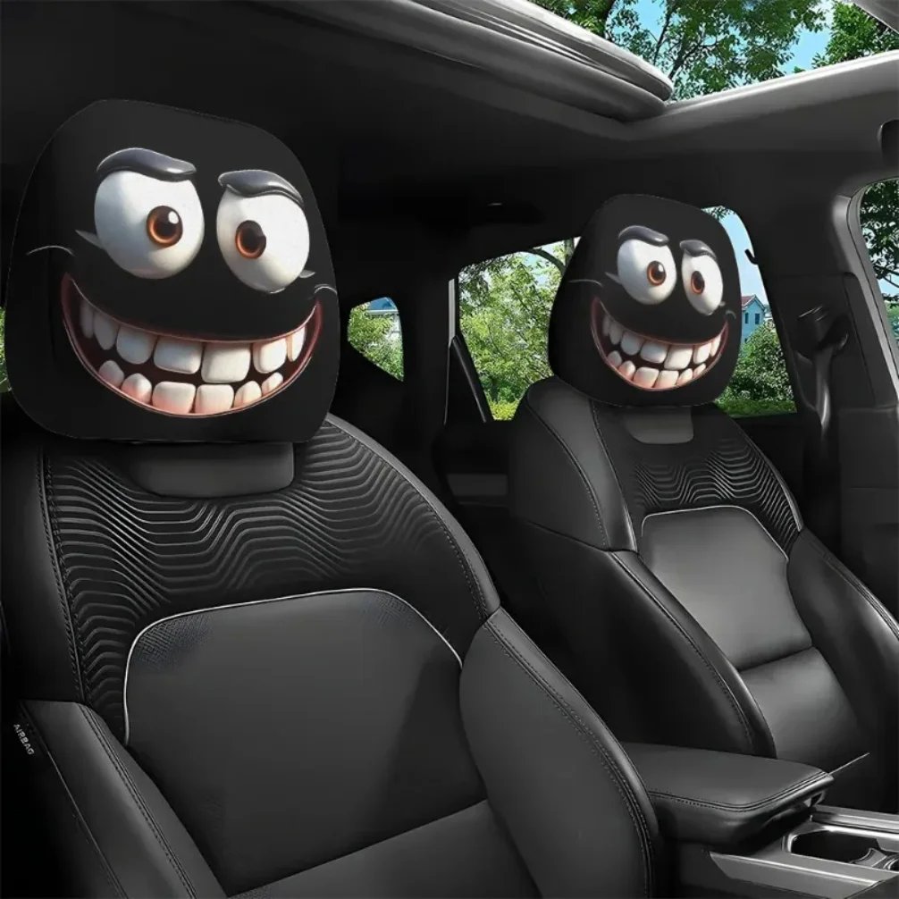 2pcs Funny Big-Eyed Cartoon Print Car Headrest Cover, Suitable For Travel And Daily Commuting,For Halloween Christmas Holiday
2pcs Funny Big-Eyed Cartoon Print Car Headrest Cover, Suitable For Travel And Daily Commuting,For Halloween Christmas Holiday