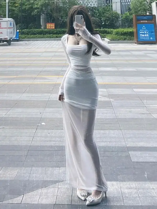 Sexy Spicy Girl Set Pure Desire Style Long Sleeve White T-Shirt Top Mesh Wrap around Skirt Two Piece Set Summer Fashion
Sexy Spicy Girl Set Pure Desire Style Long Sleeve White T-Shirt Top Mesh Wrap around Skirt Two Piece Set Summer Fashion