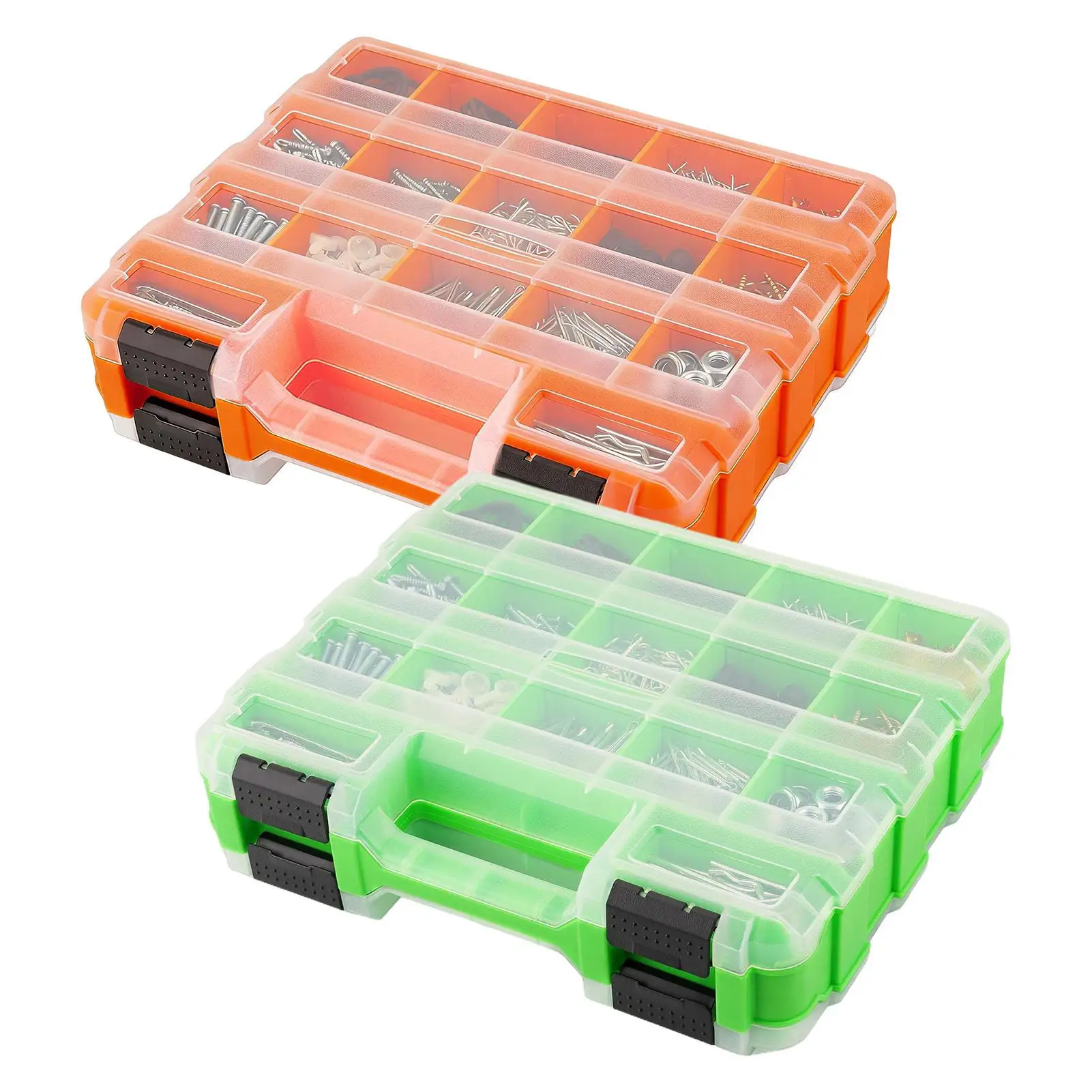 Tool Box Organizer Portable Double-Sided 34-Compartment Drill Bit Storage Bolt and Nut Case with Lid for Hardware Nail Bolt Nut
Tool Box Organizer Portable Double-Sided 34-Compartment Drill Bit Storage Bolt and Nut Case with Lid for Hardware Nail Bolt Nut