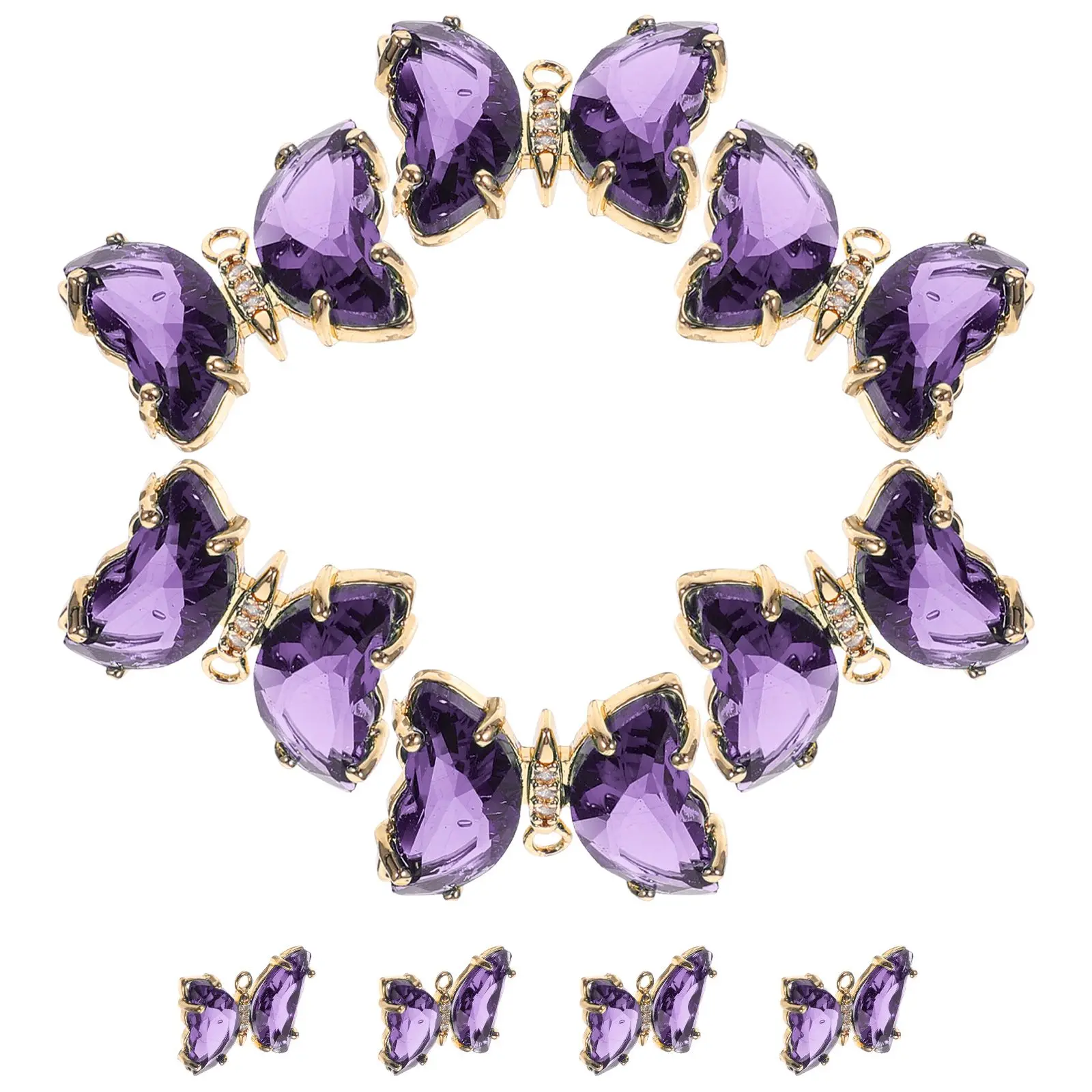 10pcs Crystal Butterfly Pendant Charms DIY Necklace Earrings Bracelet Keychain Accessories Hanging Decorations Jewelry Making
10pcs Crystal Butterfly Pendant Charms DIY Necklace Earrings Bracelet Keychain Accessories Hanging Decorations Jewelry Making