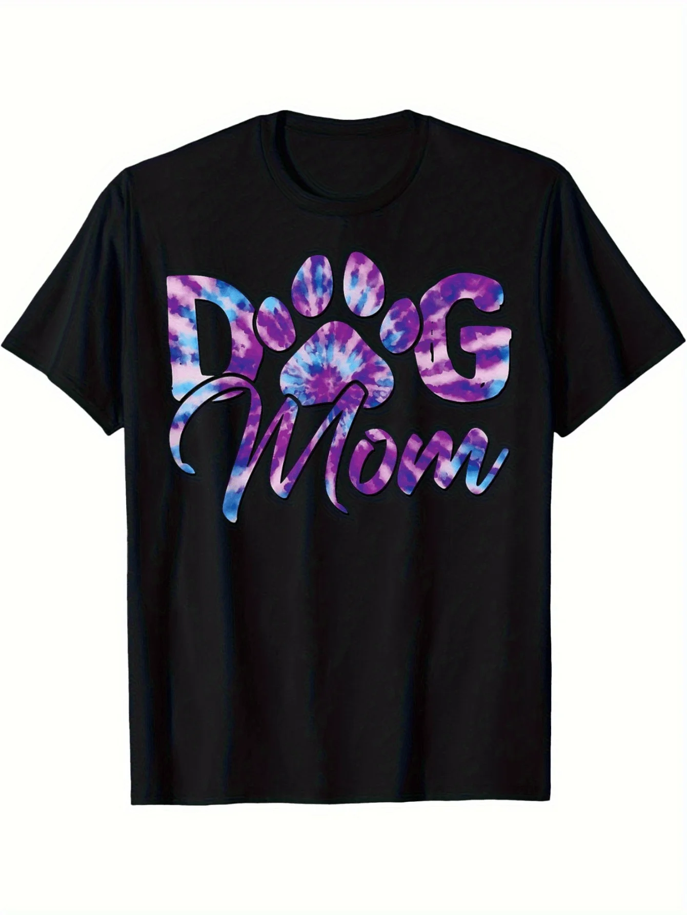 Plus Size Women's Tie-Dye Dog Mom T-Shirt - Galaxy Paw Print Short Sleeve Top, Lightweight Loose Crew Neck Shirt, Suitable for Dog Lovers, Machine Washable - Pet-Themed Casual Wear
Plus Size Women's Tie-Dye Dog Mom T-Shirt - Galaxy Paw Print Short Sleeve Top, Lightweight Loose Crew Neck Shirt, Suitable for Dog Lovers, Machine Washable - Pet-Themed Casual Wear
