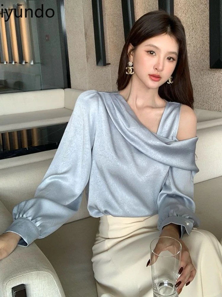 2025 New Satin Off-Shoulder Blouse Women Elegant Office Shirt Long Sleeve Luxury Work Tops Spring Autumn Fashion
2025 New Satin Off-Shoulder Blouse Women Elegant Office Shirt Long Sleeve Luxury Work Tops Spring Autumn Fashion