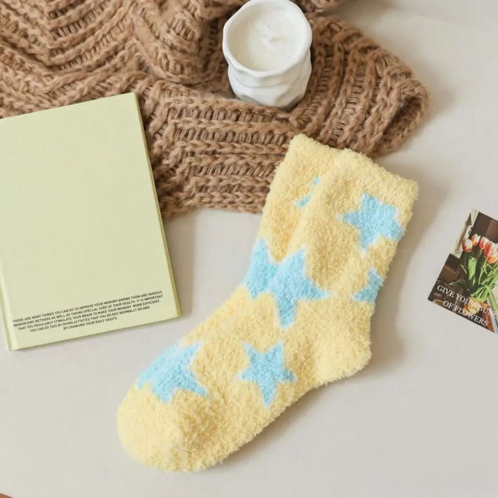 5Pairs Comfortable Star Coral Fleece Socks Plush Flower Slipper Tube Socks Kawaii Thinck Warm Women Mid-calf Socks Girl
5Pairs Comfortable Star Coral Fleece Socks Plush Flower Slipper Tube Socks Kawaii Thinck Warm Women Mid-calf Socks Girl