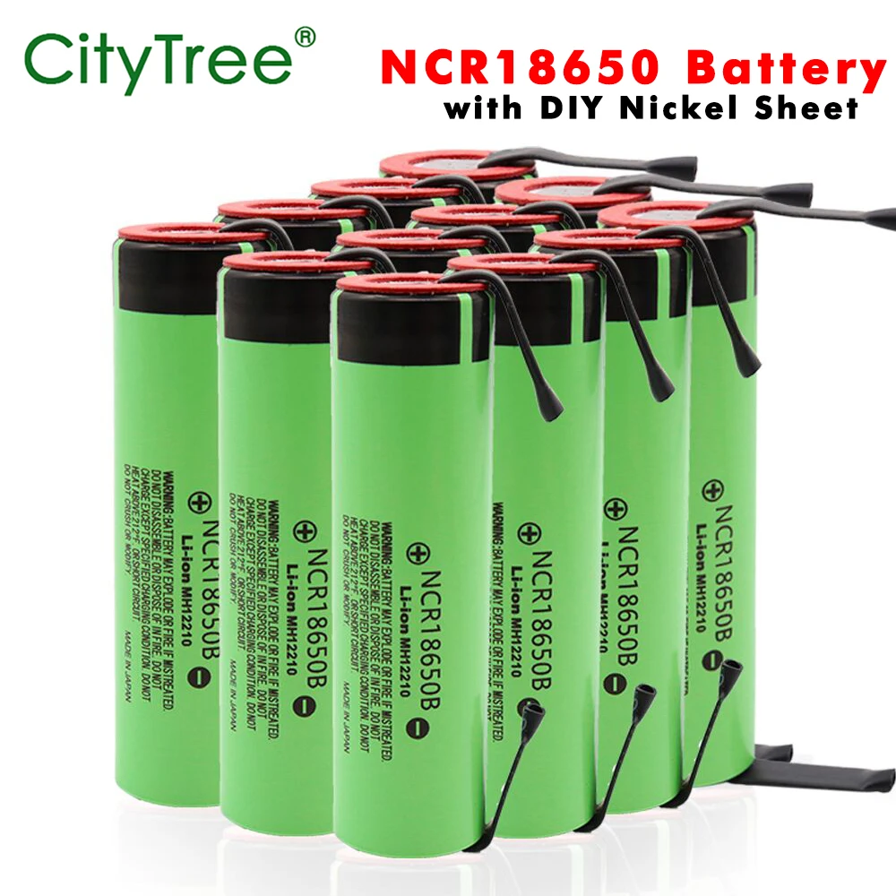 100% Original 18650 Battery NCR18650B Rechargeable Li-ion Battery 3.7V 3400mAh 18650 Lithium Batteries with DIY Nickel Sheet
100% Original 18650 Battery NCR18650B Rechargeable Li-ion Battery 3.7V 3400mAh 18650 Lithium Batteries with DIY Nickel Sheet