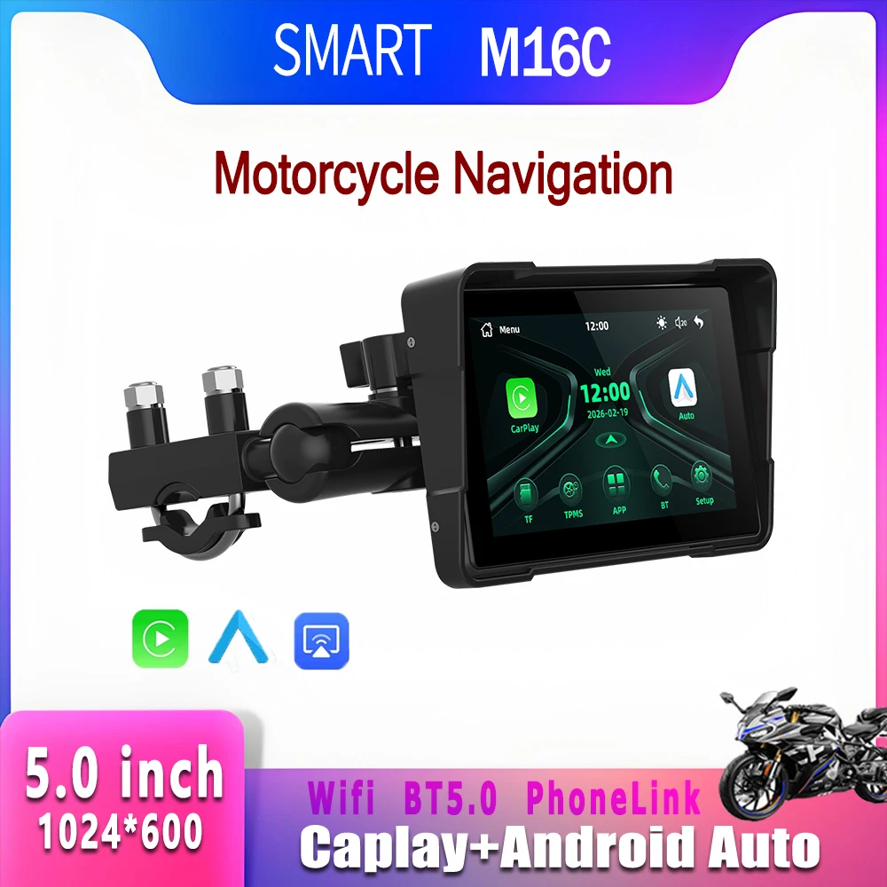 SMART 5 Inch Portable Motorcycle Monitor Motorcycle Navigation Mirroring Display Screen Wireless CarPlay Android Auto Screen
SMART 5 Inch Portable Motorcycle Monitor Motorcycle Navigation Mirroring Display Screen Wireless CarPlay Android Auto Screen