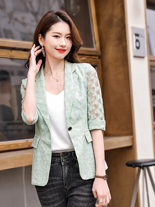 Elegant Lace Hollow out Slim Fit Women's Lightweight Summer New Style OL Style Commute Fashion Polyester Fiber Blouse
Elegant Lace Hollow out Slim Fit Women's Lightweight Summer New Style OL Style Commute Fashion Polyester Fiber Blouse