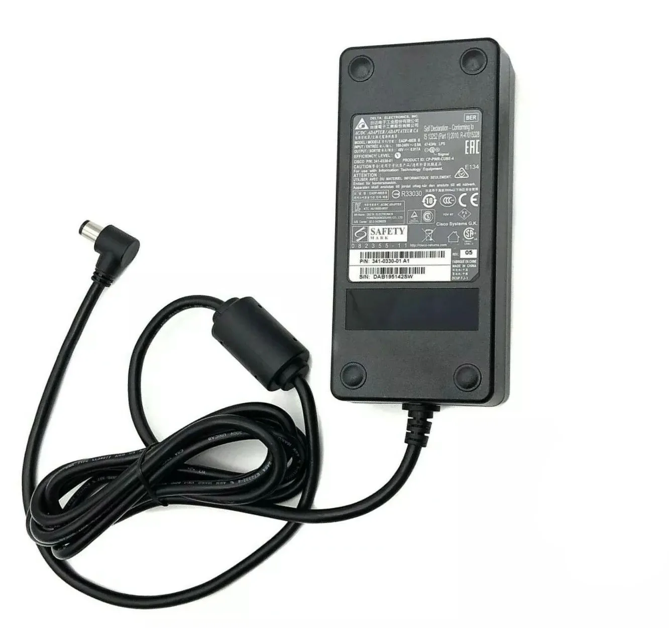 Genuine DELTA EADP-48EB B 48V 0.917A AC Adapter Charger for CISCO CP-8851 8961 8945 9951 9971 8900 9900 IP PHONE Power Supply
Genuine DELTA EADP-48EB B 48V 0.917A AC Adapter Charger for CISCO CP-8851 8961 8945 9951 9971 8900 9900 IP PHONE Power Supply