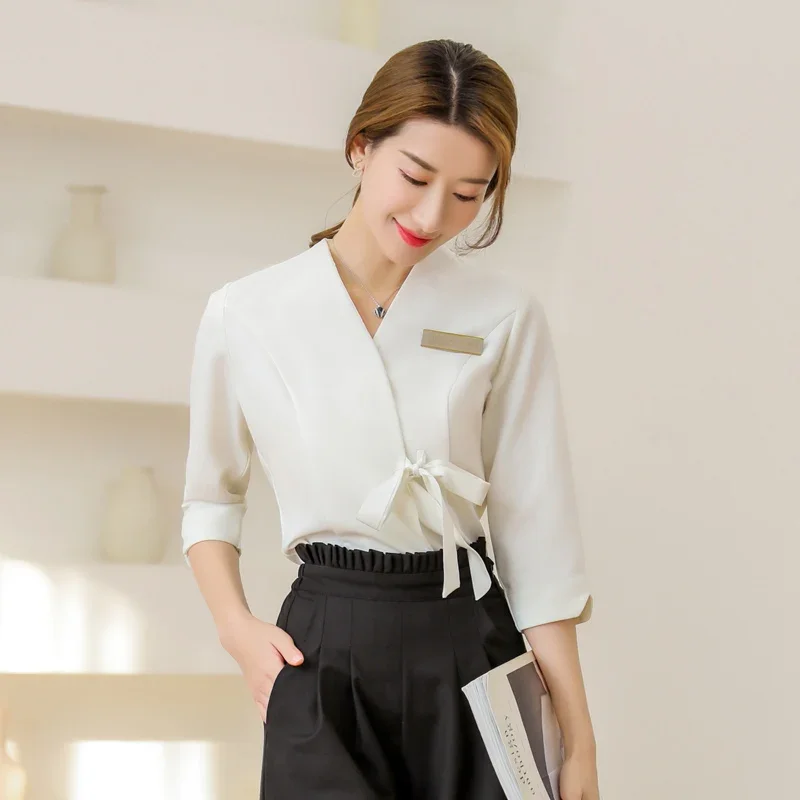 Korean Beauty salon beautician uniform spa health center work clothes women's foot bath sauna massage technician clothing suit
Korean Beauty salon beautician uniform spa health center work clothes women's foot bath sauna massage technician clothing suit