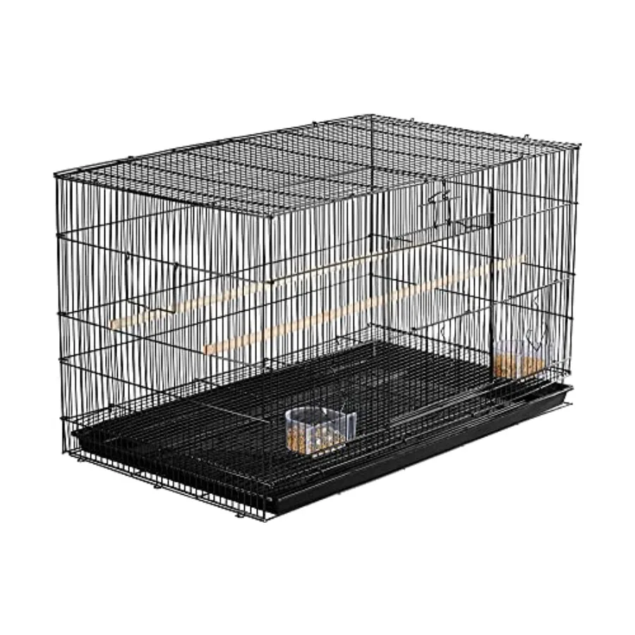 Stackable rectangle flight bird cage for small birds: metal gray easy-clean slide-out tray
Stackable rectangle flight bird cage for small birds: metal gray easy-clean slide-out tray