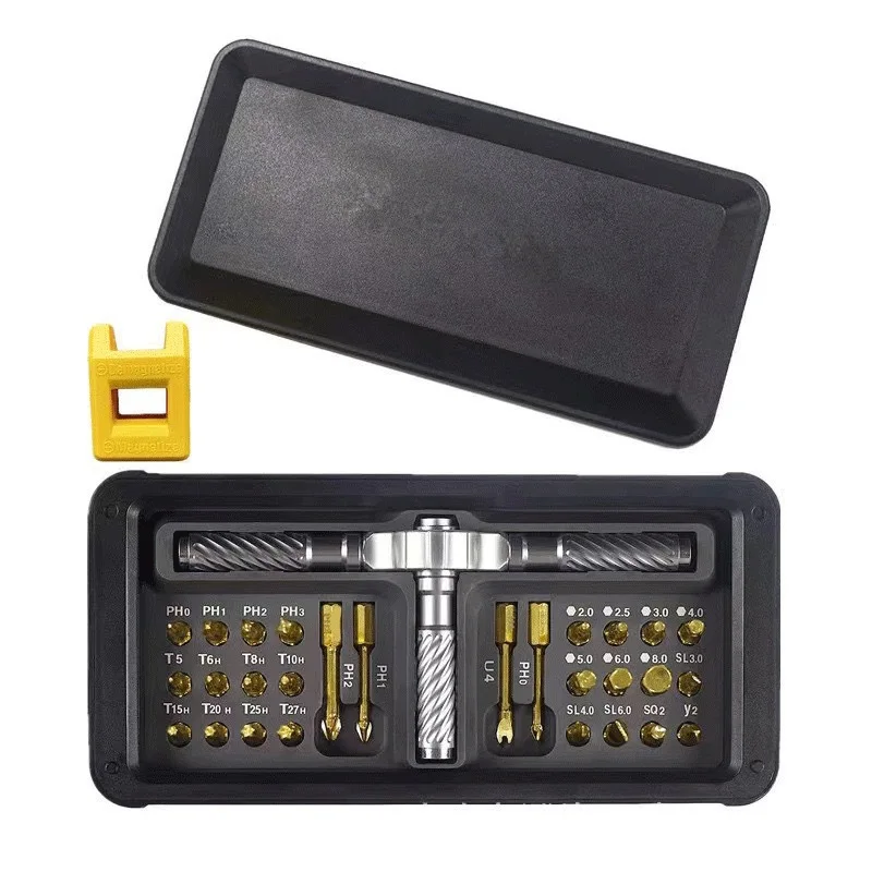 S2 Steel High Hardness 30 in 1 Ratchet Screwdriver Set Magnetic Wrench Screwdriver Bits Ratchet Set Repair Professional HandTool
S2 Steel High Hardness 30 in 1 Ratchet Screwdriver Set Magnetic Wrench Screwdriver Bits Ratchet Set Repair Professional HandTool