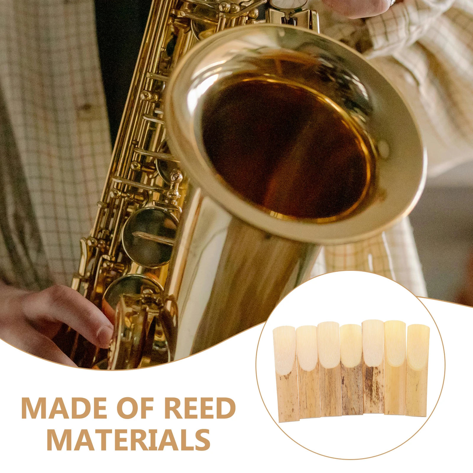 10 pcs Saxophone Reeds 3.5 Alto Sax Reed For Beginner Players Replacement Practice Performance Rhythm Traditional Accessory