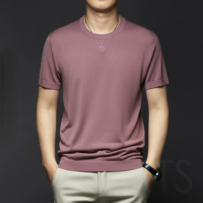 2023 Men T-Shirts Summer Solid Color Round Neck Basic Short Sleeve T Shirt Knitted Casual Loose Top Tee Beach T Shirts F148
2023 Men T-Shirts Summer Solid Color Round Neck Basic Short Sleeve T Shirt Knitted Casual Loose Top Tee Beach T Shirts F148