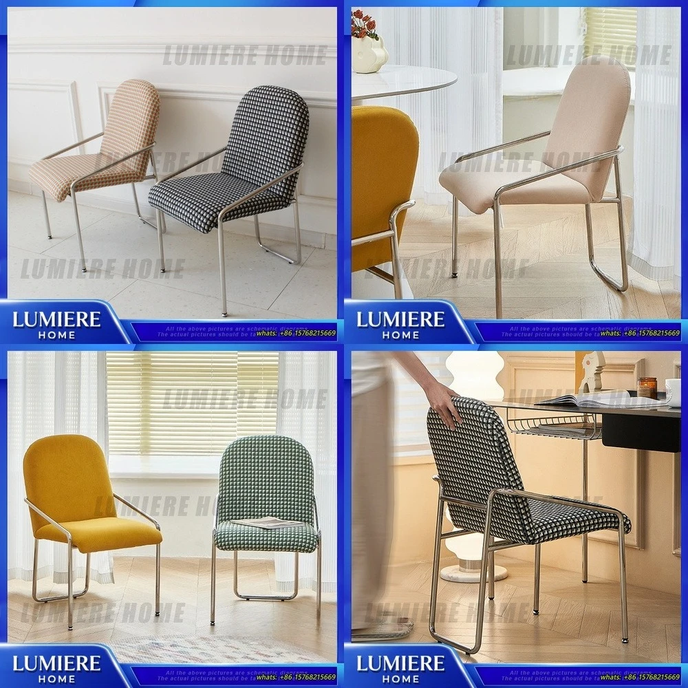 Modern Minimalist Dining Chair with Backrest Upholstered Seat Stainless Steel Frame Nordic Style Coffee Shop Restaurant Bench
Modern Minimalist Dining Chair with Backrest Upholstered Seat Stainless Steel Frame Nordic Style Coffee Shop Restaurant Bench