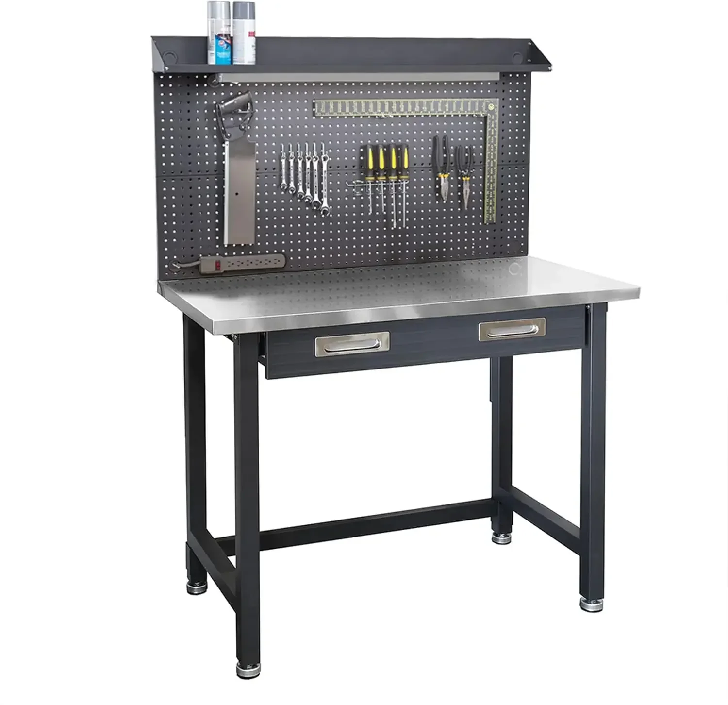 UltraHD Heavy Duty Commercial Lighted Workcenter w/Pegboard, 500 lbs. Weight Capacity for Garage,
UltraHD Heavy Duty Commercial Lighted Workcenter w/Pegboard, 500 lbs. Weight Capacity for Garage,