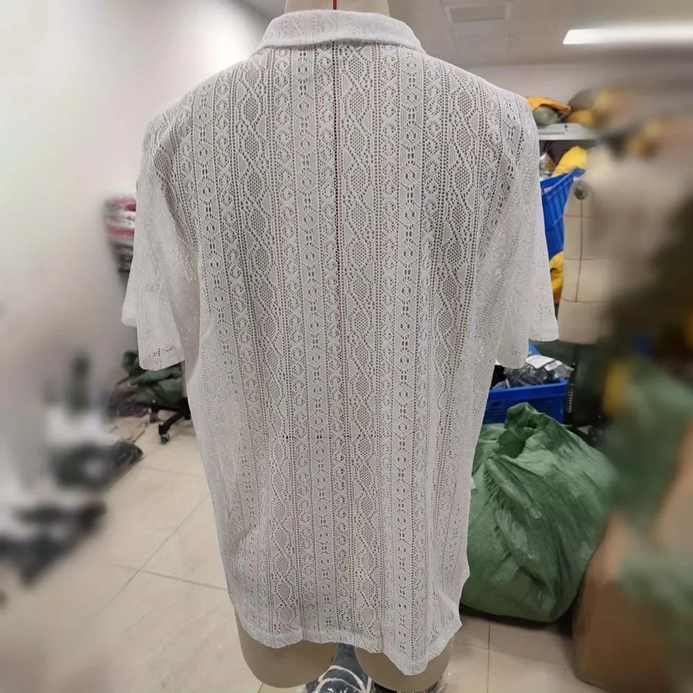 Nightclub Mens Summer Shirts Lapel Mesh Shirts Casual Style Daily Wear Fashion Nightclub Cardigan Holiday Shirt Slight Stretch
Nightclub Mens Summer Shirts Lapel Mesh Shirts Casual Style Daily Wear Fashion Nightclub Cardigan Holiday Shirt Slight Stretch