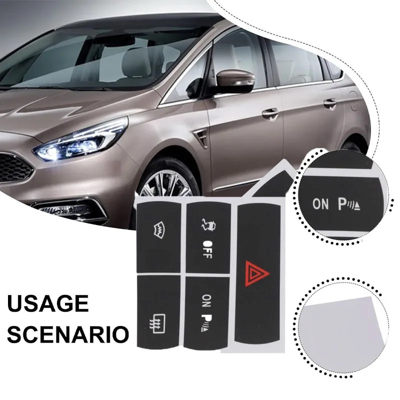 Приборная панель автомобильного кондиционера, наклейки на кнопку переключателя технического обслуживания с двойной вспышкой, подходящие для автомобильных аксессуаров Ford S-Max.
Приборная панель автомобильного кондиционера, наклейки на кнопку переключателя технического обслуживания с двойной вспышкой, подходящие для автомобильных аксессуаров Ford S-Max.