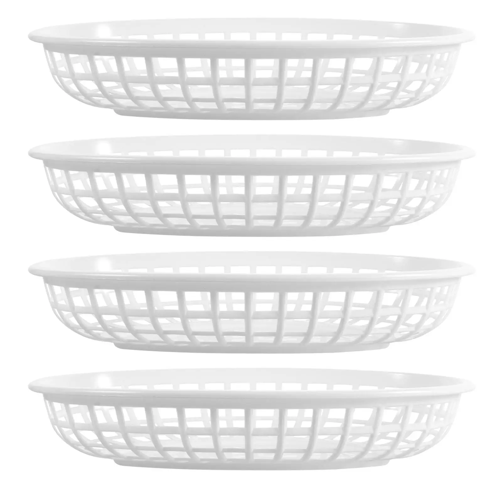 4 Pcs White Plastic Storage Baskets Fruit Trays Snack Dishes PP Material Safe Healthy Decorative Accessories
4 Pcs White Plastic Storage Baskets Fruit Trays Snack Dishes PP Material Safe Healthy Decorative Accessories