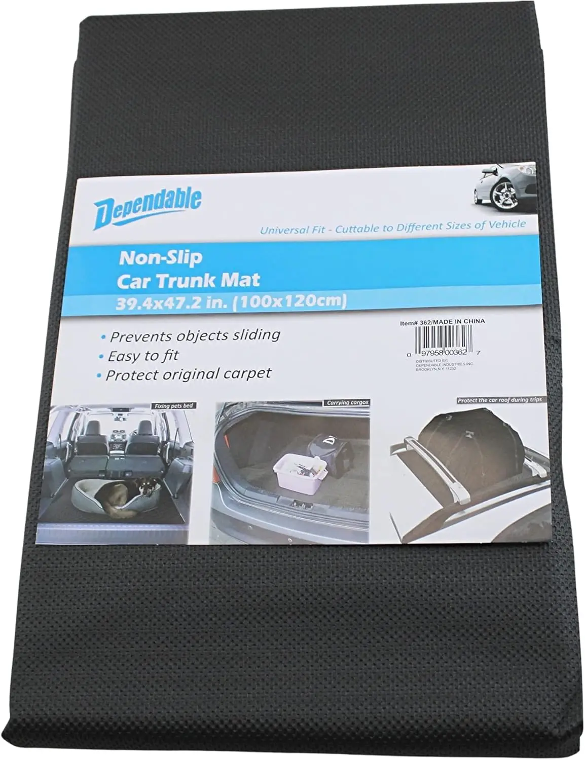 Universal Non-Slip Car Trunk Mat, Cut-to-Fit, 39.4x47.2in, Protects Against Dirt & Spills
Universal Non-Slip Car Trunk Mat, Cut-to-Fit, 39.4x47.2in, Protects Against Dirt & Spills