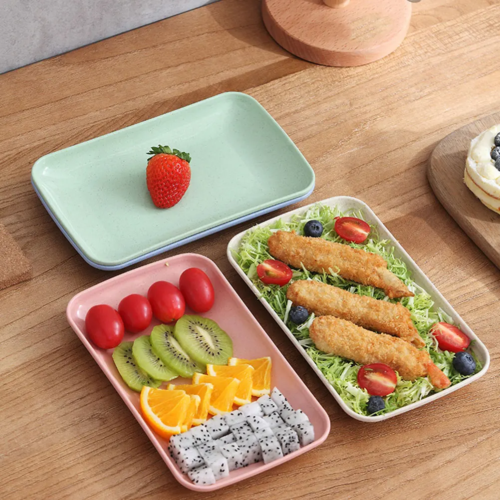 4pcs Rectangular Food Plate Sushi Serving Dish Household Restaurant Colored Plate Set Decorative Salmon Tray Dinner
4pcs Rectangular Food Plate Sushi Serving Dish Household Restaurant Colored Plate Set Decorative Salmon Tray Dinner
