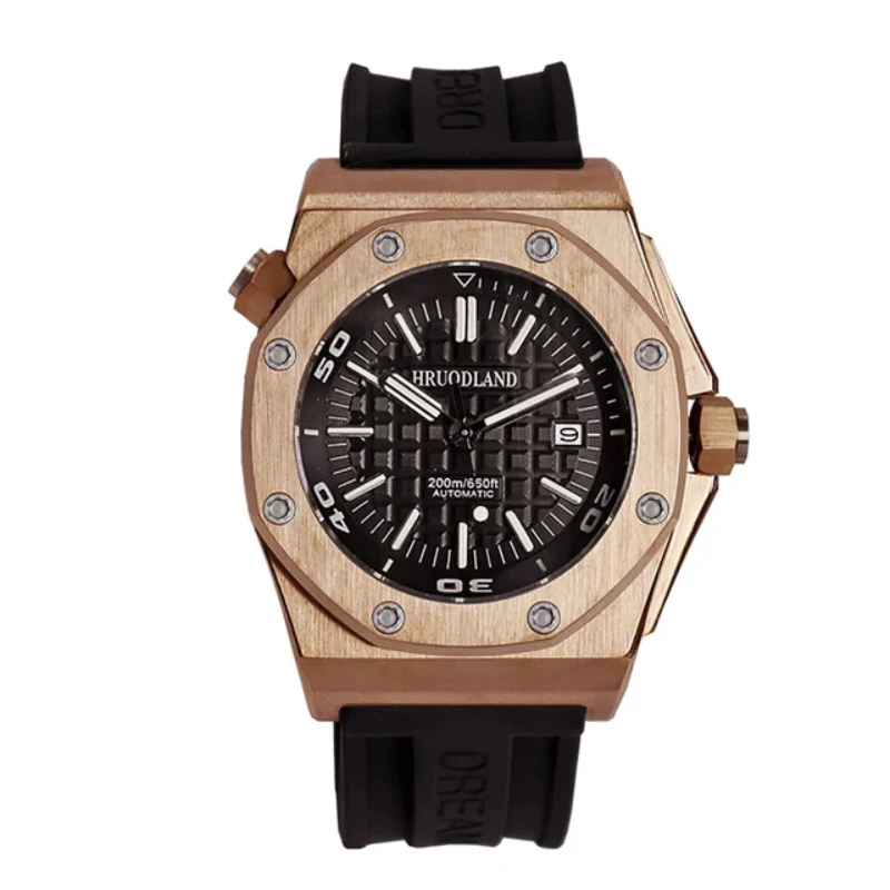 Hruodland Miyota 9015 Bronze Black Automatic Men Luxury Watches Sapphire Crystal See Through Back Mechanical Diving Wrist watch
Hruodland Miyota 9015 Bronze Black Automatic Men Luxury Watches Sapphire Crystal See Through Back Mechanical Diving Wrist watch