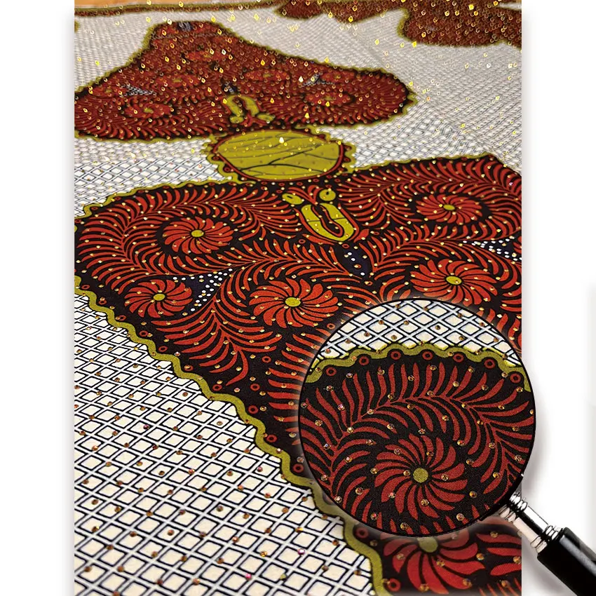 High Quality 100% Cotton African Hot Drill Wax Fabric Ankara Batik Pagne Tissu with Full Beads 6Yards For Women Dress Y6-609-2
High Quality 100% Cotton African Hot Drill Wax Fabric Ankara Batik Pagne Tissu with Full Beads 6Yards For Women Dress Y6-609-2