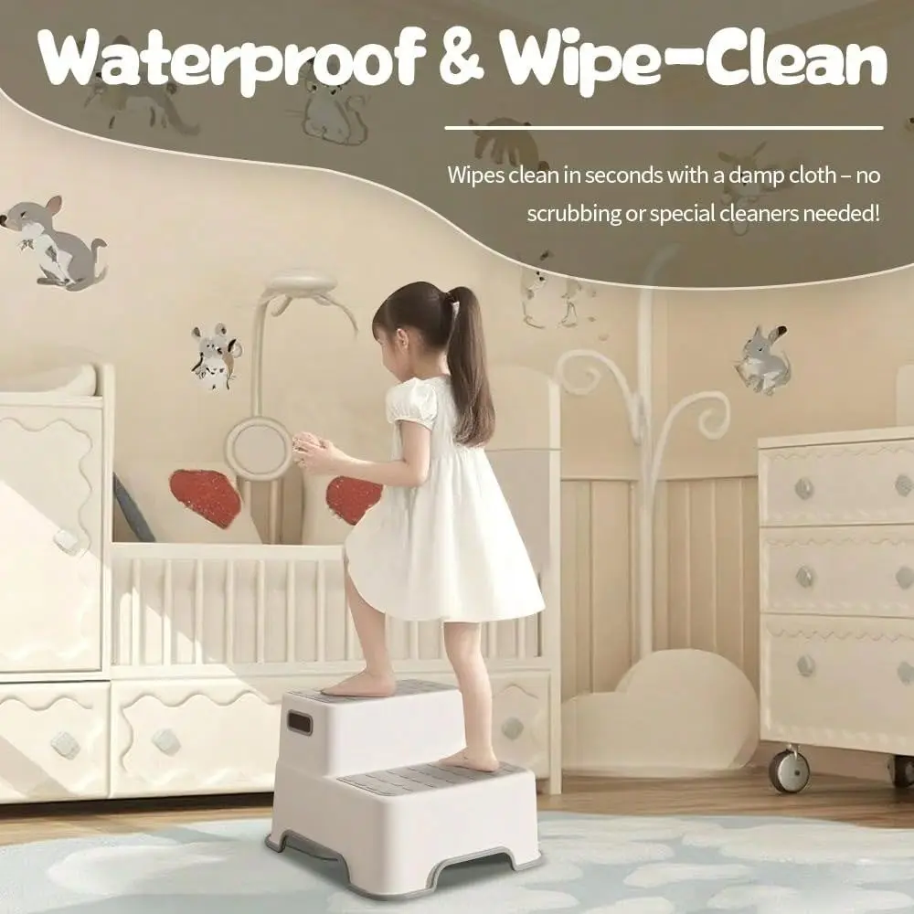 Toddler Step Stool For Bathroom Sink, Plastic Lightweight NonSlip Two Step Stool For Kids, Child Baby Potty Training Toilet Ste
Toddler Step Stool For Bathroom Sink, Plastic Lightweight NonSlip Two Step Stool For Kids, Child Baby Potty Training Toilet Ste