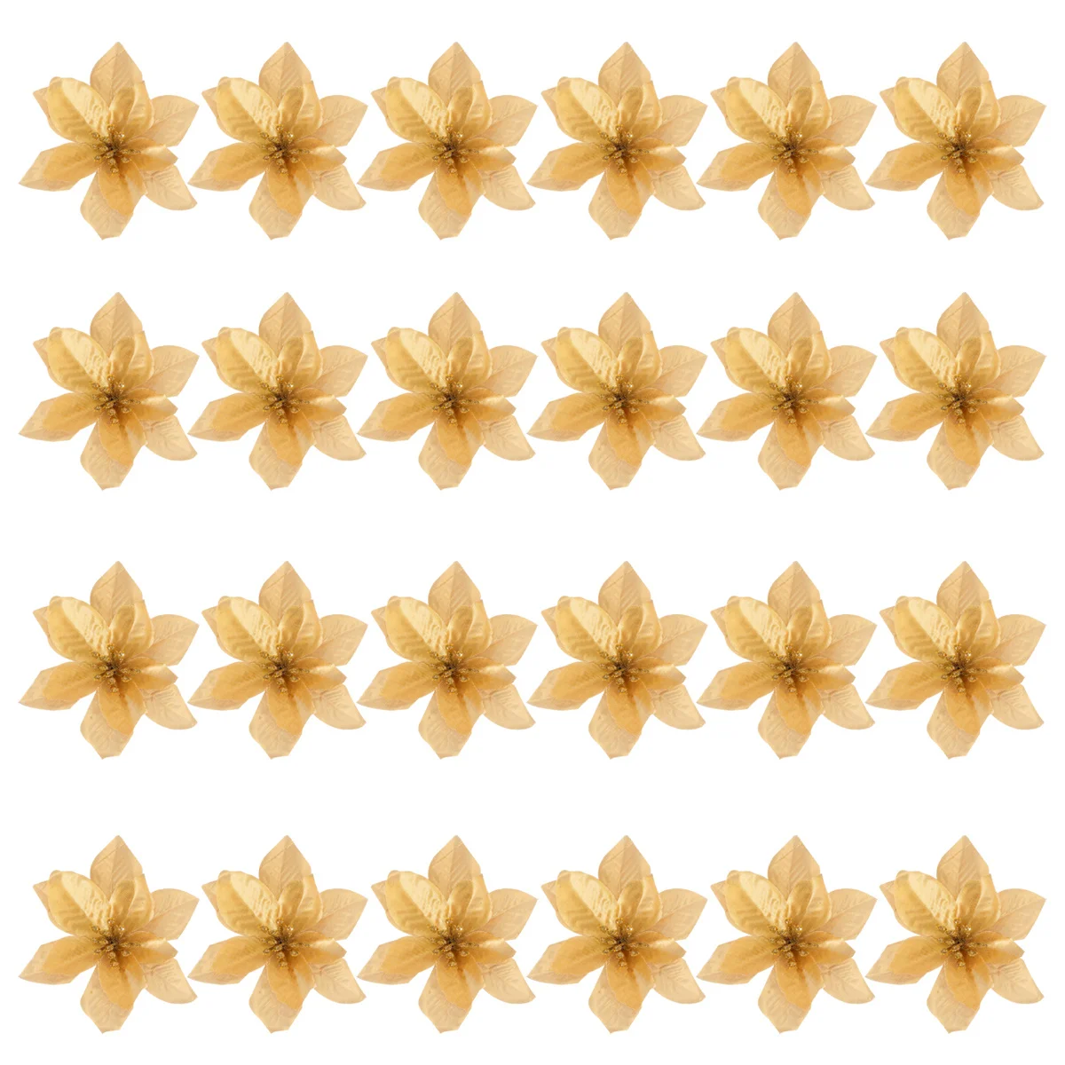 24Pcs Christmas Cloth Flower Simulation Reusable Artificial Flowers Lightweight Christmas Tree Ornament Decoration
24Pcs Christmas Cloth Flower Simulation Reusable Artificial Flowers Lightweight Christmas Tree Ornament Decoration