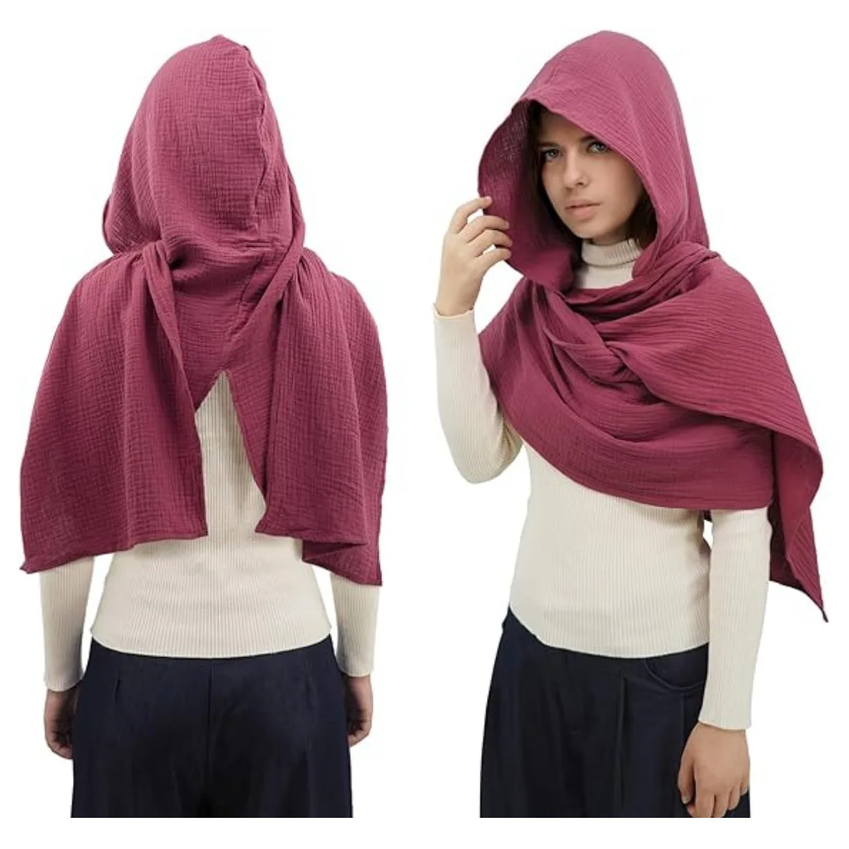 Medieval Linen Cotton Hooded Shawl Unisex Vintage Gothic Scarf Multifunctional Fashion Hooded Wrap for Men Women
Medieval Linen Cotton Hooded Shawl Unisex Vintage Gothic Scarf Multifunctional Fashion Hooded Wrap for Men Women