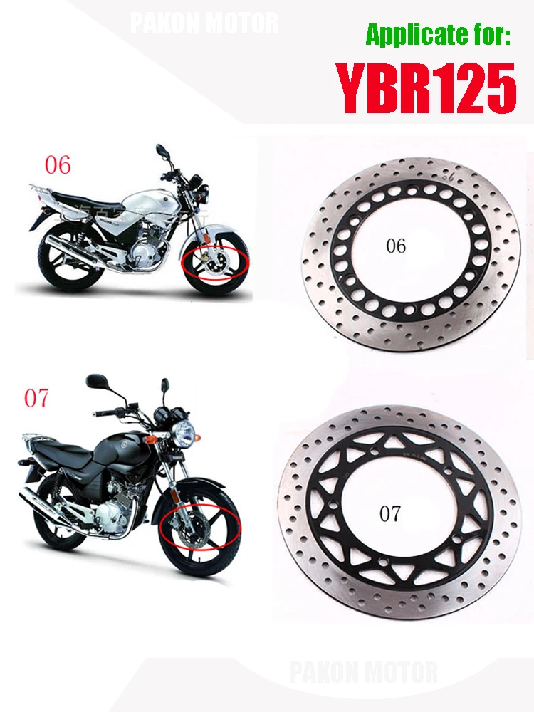 Motorcycle Disc Brake Plate for Jianshe Yamaha Linhai YBR125 JYM125 Year of 2006/2007 YBR JYM 125 Front Disk Brakes System Parts
Motorcycle Disc Brake Plate for Jianshe Yamaha Linhai YBR125 JYM125 Year of 2006/2007 YBR JYM 125 Front Disk Brakes System Parts
