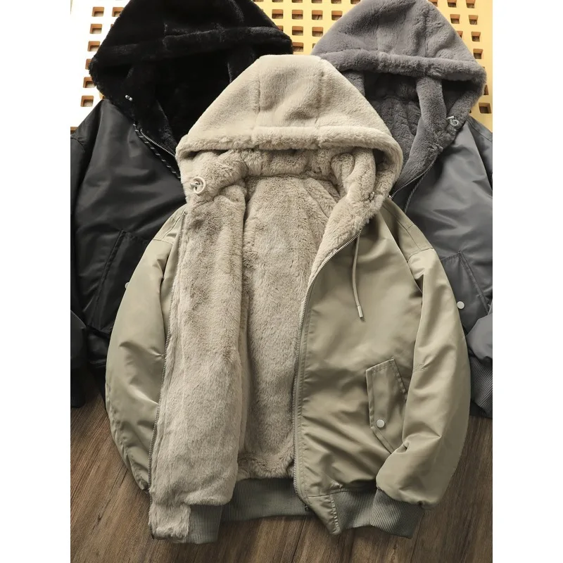 YYAHAS двусторонняя корейская модная зимняя новая мужская толстая флисовая теплая однотонная куртка с капюшоном пилота мужская одежда 
YYAHAS двусторонняя корейская модная зимняя новая мужская толстая флисовая теплая однотонная куртка с капюшоном пилота мужская одежда