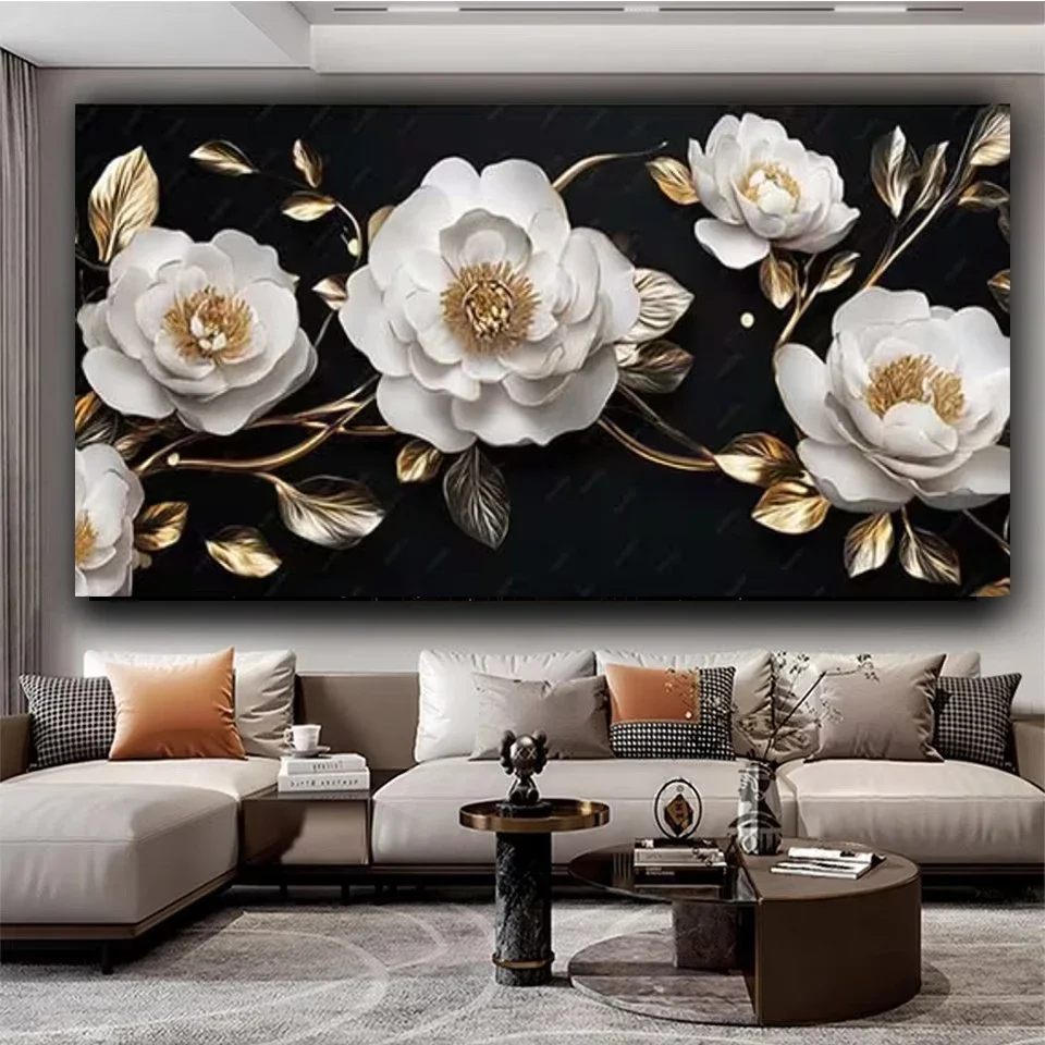 Алмазная мозаика 5D DIY: Белые цветы, черные и золотые листья деревьев. Полностью квадратные и круглые стразы. Алмазная вышивка, декор для дома.
Алмазная мозаика 5D DIY: Белые цветы, черные и золотые листья деревьев. Полностью квадратные и круглые стразы. Алмазная вышивка, декор для дома.