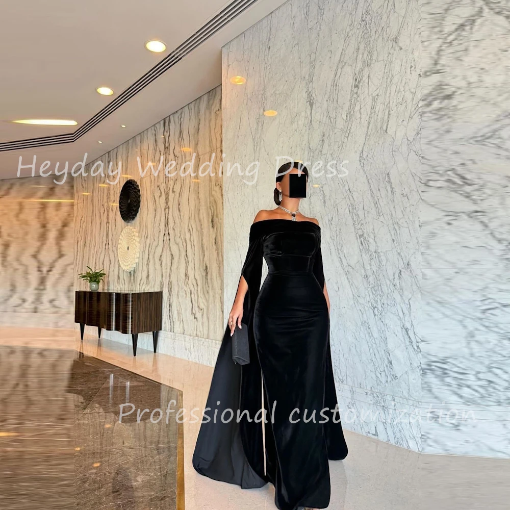 Heyday Pretty Dress Customized Ruched Off-the-shoulder Straight Velour Formal Evening Dress Floor Length Party Dress For Women
Heyday Pretty Dress Customized Ruched Off-the-shoulder Straight Velour Formal Evening Dress Floor Length Party Dress For Women