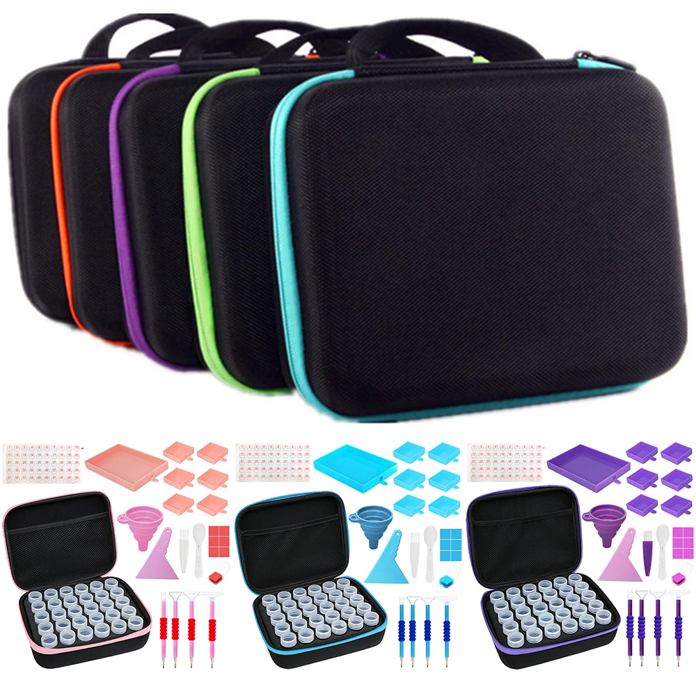 Diamond Painting Carrying Bag 30 Jars Accessories Mosaic Bottles Art Tool Kits Pen Tray Storage Box Toolbox Storage Containers 
Diamond Painting Carrying Bag 30 Jars Accessories Mosaic Bottles Art Tool Kits Pen Tray Storage Box Toolbox Storage Containers