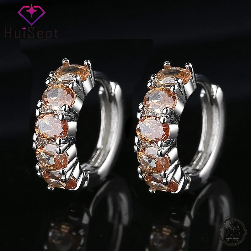 HuiSept Retro Earrings with Zircon Gemstone 925 Silver Jewelry Accessories for Women Wedding Party Promise Gift Drop Earring
HuiSept Retro Earrings with Zircon Gemstone 925 Silver Jewelry Accessories for Women Wedding Party Promise Gift Drop Earring