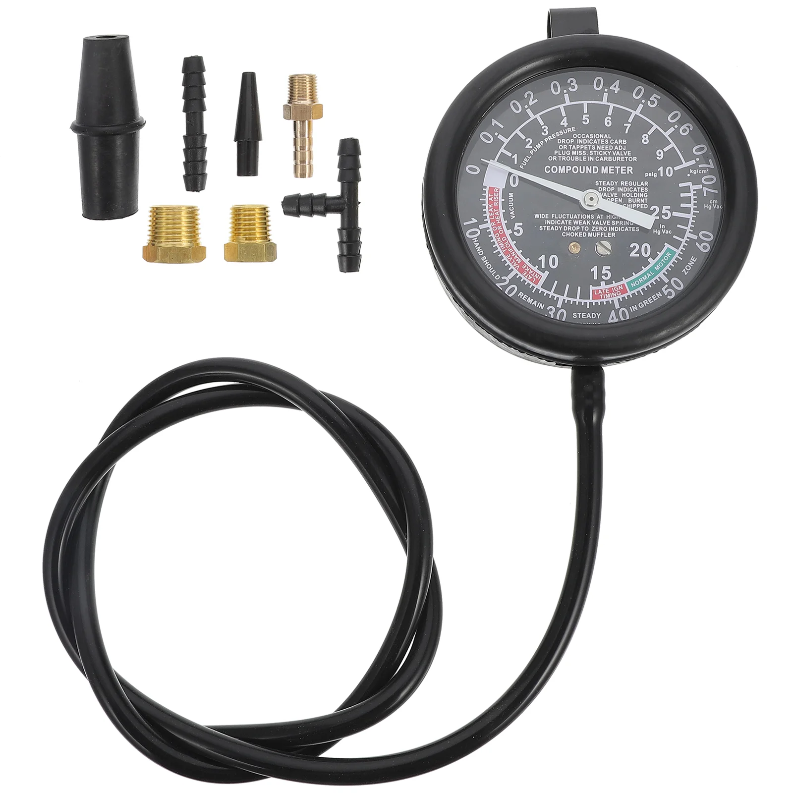 Auto Vacuum Gauges ABS Rubber Copper Double Scale Dial Anti Drop Scratch Resistant Catalytic Converter Pressure Tester Car
Auto Vacuum Gauges ABS Rubber Copper Double Scale Dial Anti Drop Scratch Resistant Catalytic Converter Pressure Tester Car
