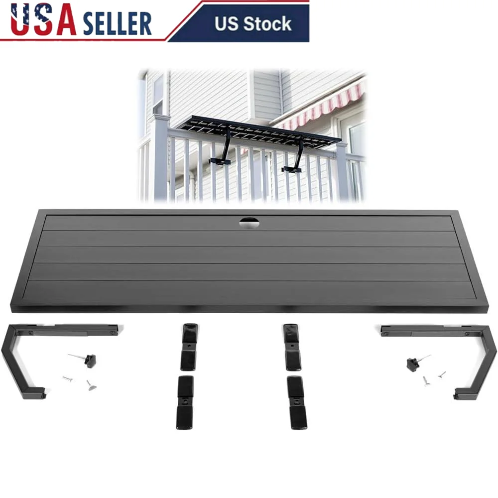 Portable Deck Rail Table Outdoor Dining Easy Install Bracket System Space Saving Patio Bar Top
Portable Deck Rail Table Outdoor Dining Easy Install Bracket System Space Saving Patio Bar Top