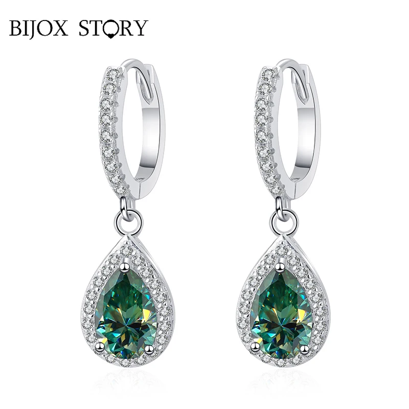 BIJOX STORY Vintage 1 CT Moissanite Earrings with Water Drop Shape for Female Classic Design 925 Silver Earrings for Anniversary
BIJOX STORY Vintage 1 CT Moissanite Earrings with Water Drop Shape for Female Classic Design 925 Silver Earrings for Anniversary