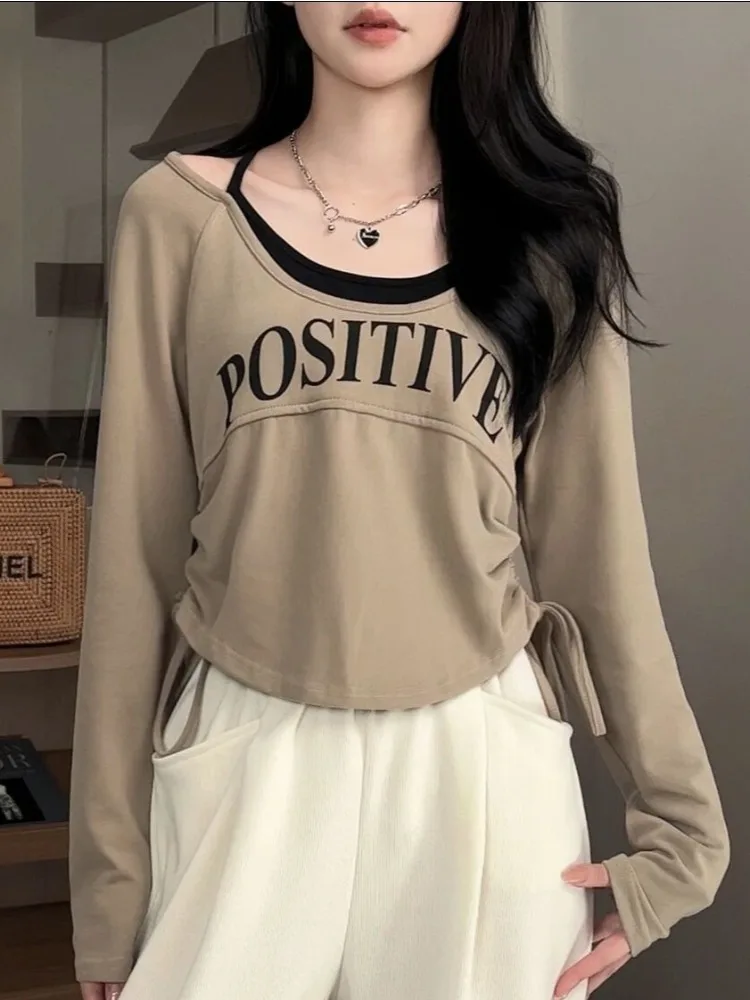 Женская футболка больших размеров с длинным рукавом, скрывающая недостатки фигуры, в американском стиле, для полных женщин, для повседневной носки, с круглым вырезом
Женская футболка больших размеров с длинным рукавом, скрывающая недостатки фигуры, в американском стиле, для полных женщин, для повседневной носки, с круглым вырезом