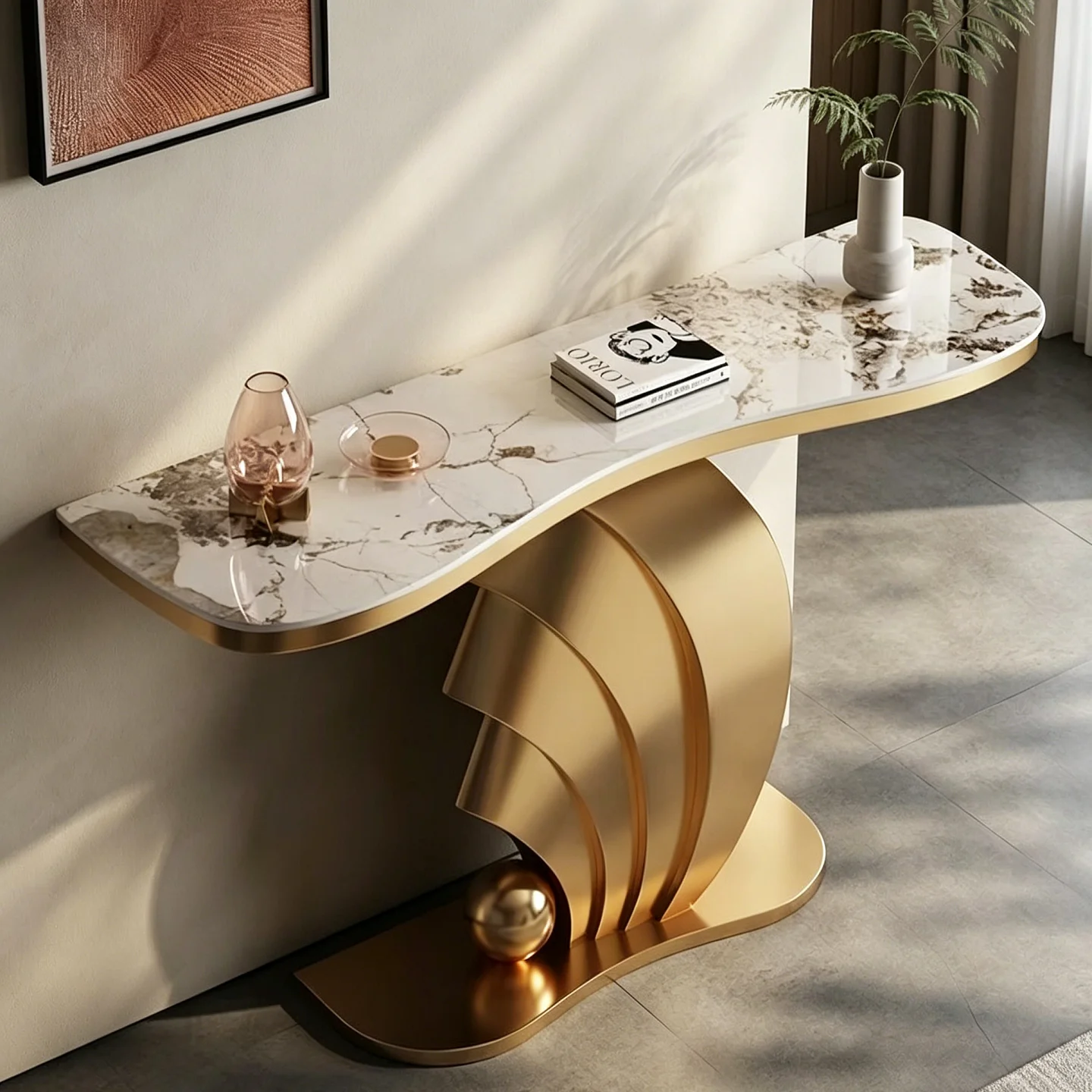 2026 new stainless steel light luxury modern simple rock slab end view table home decoration strip case bracket cabinet
2026 new stainless steel light luxury modern simple rock slab end view table home decoration strip case bracket cabinet