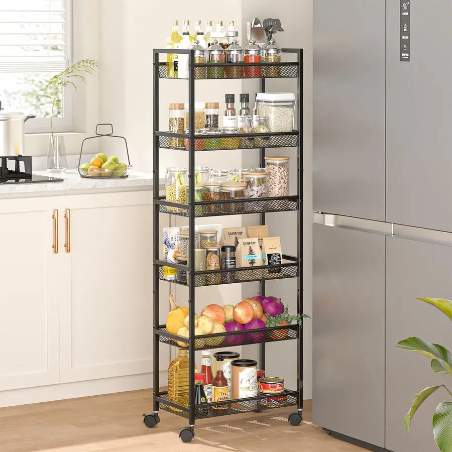 Tier Slim Rolling Storage Cart, Narrow Mobile Shelving Unit Organizer Utility Cart with Wheels, Metal Wire Storage Customizable
Tier Slim Rolling Storage Cart, Narrow Mobile Shelving Unit Organizer Utility Cart with Wheels, Metal Wire Storage Customizable