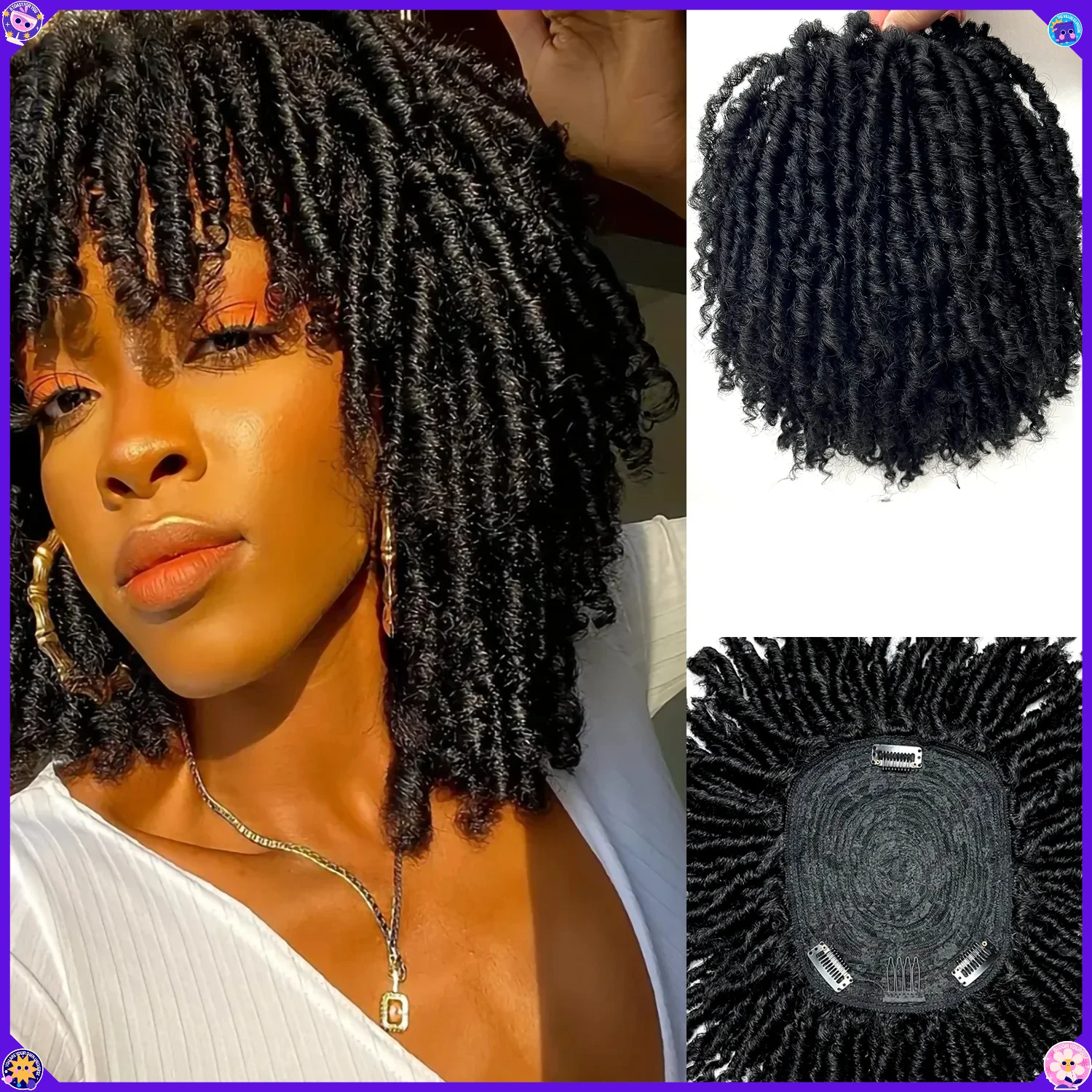 6inch Synthetic Curly Afro Dreadlocks Wig for Women Men, Blonde Black Brown Fiber Hairpiece Cosplay Party Costume
6inch Synthetic Curly Afro Dreadlocks Wig for Women Men, Blonde Black Brown Fiber Hairpiece Cosplay Party Costume